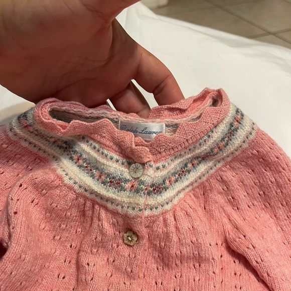 Pink Knit Cardigan with Button Front - Picture 4 of 6